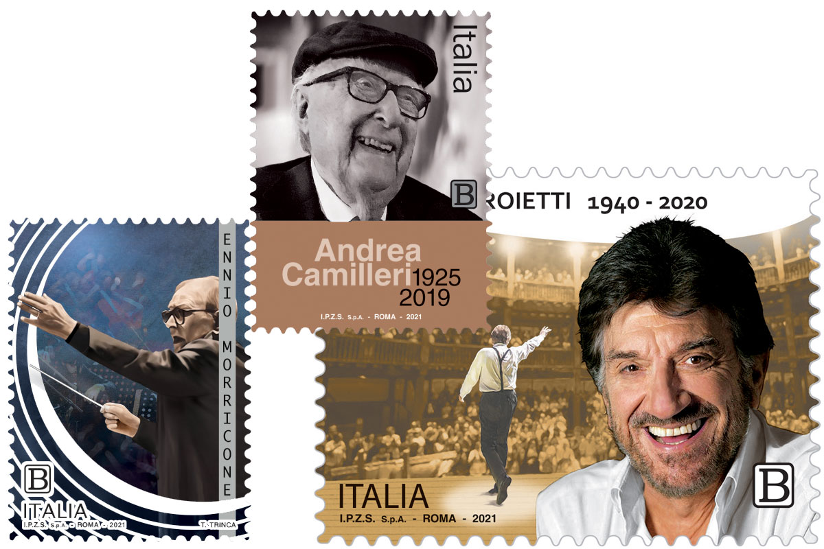 Poste Italiane: Francobolli Per Proietti, Morricone E Camilleri